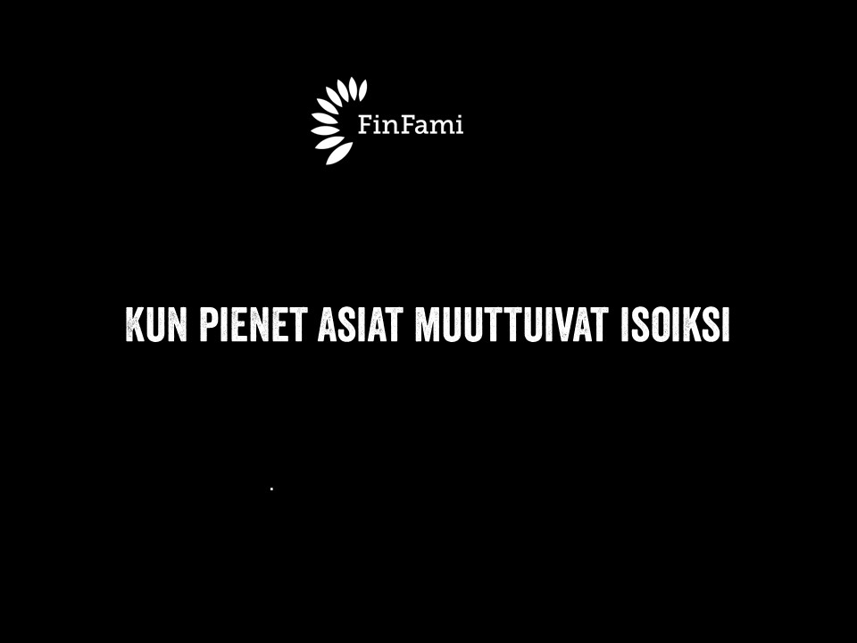 Mielenterveysomaisten tarinat Kun pienet asiat muuttuvat isoiksi