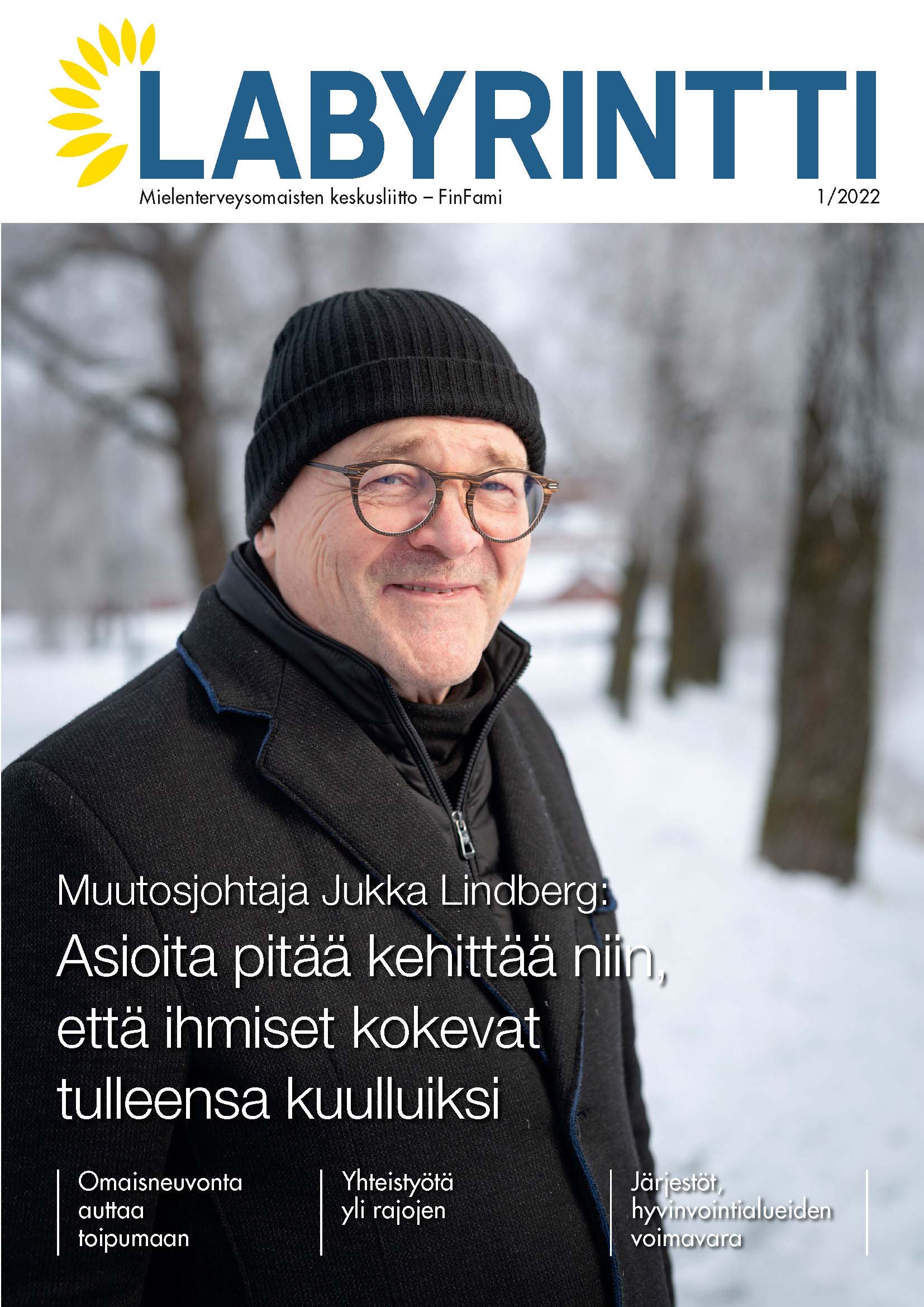 LABYRINTTI122_1 Labyrintti-lehden kansikuvassa muutosjohtaja Jukka Lindberg