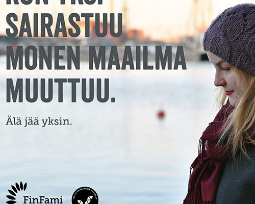 Kun yksi sairastuu, monen maailma muuttuu -mainoskuva