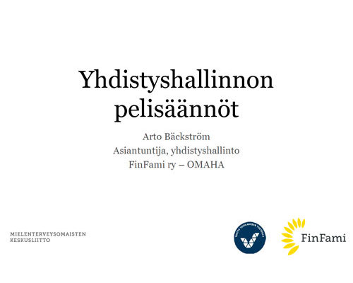 Johdanto yhdistyshallinnon pelisääntöihin
