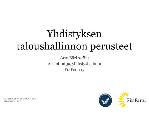 Yhdistyksen taloushallinnon perusteet -luento